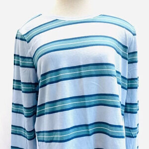 NWT SO Juniors Long Sleeve Pullover Round Neck Striped Mulit-Colored Shirt Sz XL